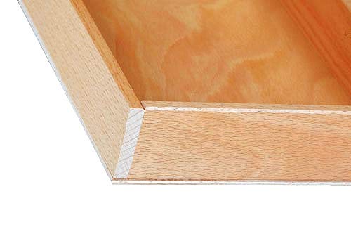 Besteckeinsatz BUCHE 60er Schubl. B 518 x T 472 BLUM Legra 19 mm Schubladen