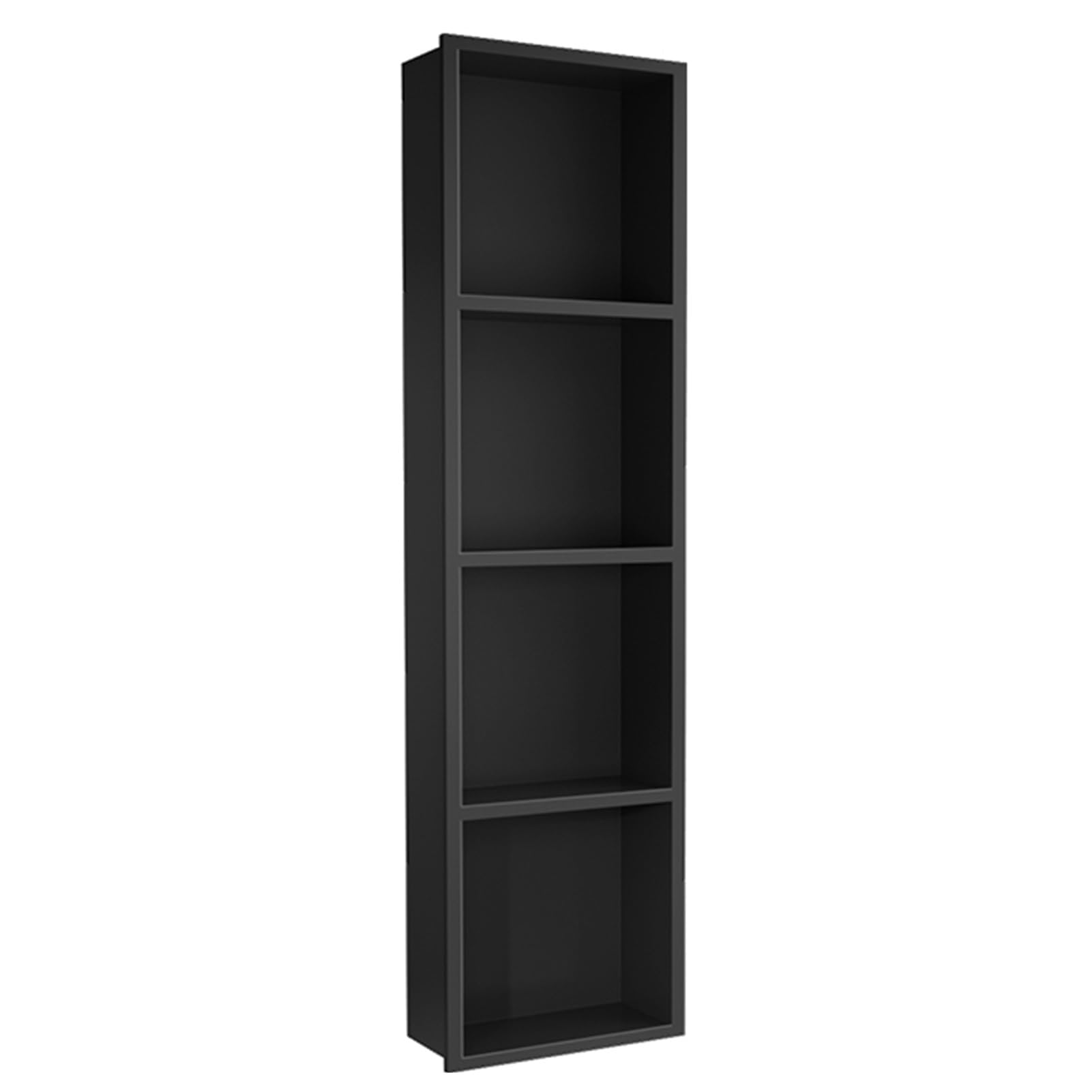 QUSYZD 304 Stainless Steel Shower Niche, Waterproof Alcove Storage for Bathroom, Shampoo and Toiletries Wall Shelf, Stylish Black Shelving Unit,Black-120x28x12.5CM/47.25x11.03x4.93in