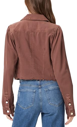 PAIGE Women's Pacey Cropped Denim Jacket with Raw Hem4