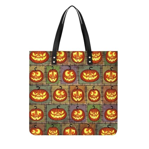 Sac à main citrouille d'Halloween pour femmes grand tote bag de voyage 39x39cm