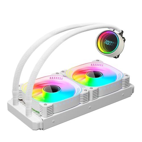 Radiador de CPU con pantalla de temperatura y refrigeración líquida integrada ARGB