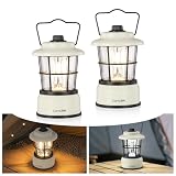 Consciot CL1 Mini Dual Light Sources LED Lantern, Retro Style Battery Powered Lamp, Dimmable Warm White and Daylight Modes, Up to 200H Run Time, Portable Atmosphere Lights for Indoor & Outdoor Use