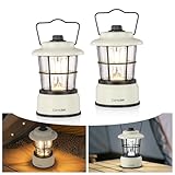 Consciot CL1 Mini Dual Light Sources LED Lantern, Retro Style Battery Powered Lamp, Dimmable Warm White and Daylight Modes, Up to 200H Run Time, Portable Atmosphere Lights for Indoor & Outdoor Use