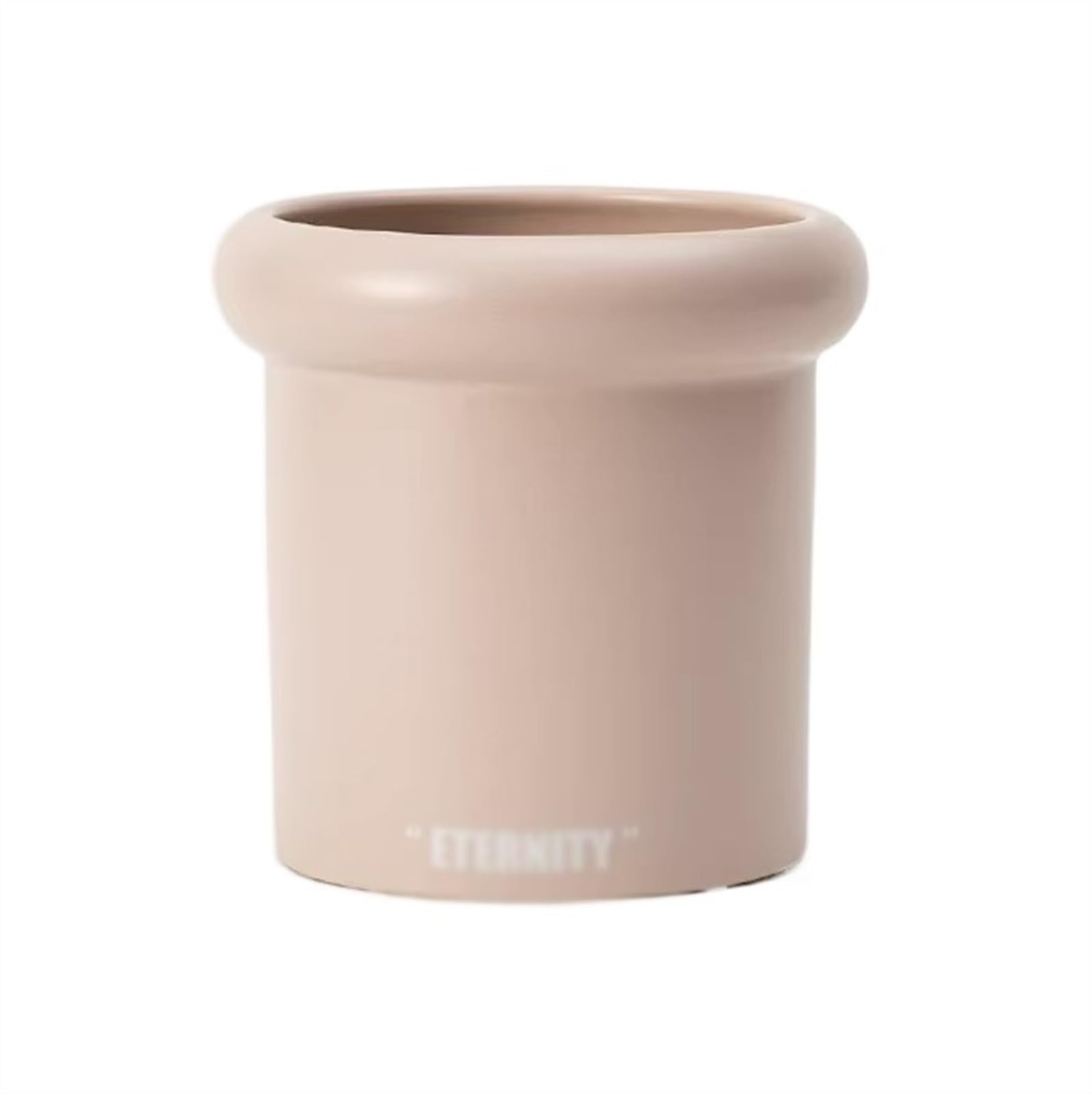 SDGBCXD flowerpot, Simple Ceramic Thickened Bottle Mouth Bottom with Drainage HolesSmall Models Planters(Pink,M)