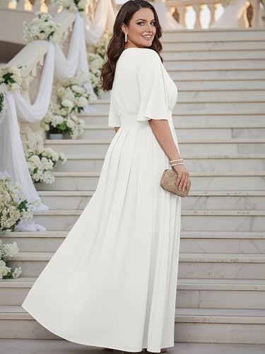 Image of KOH KOH Womens Long Pleated Flowy Modest Evening Wedding Guest Maxi Dress