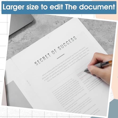 Nodaaiie 200 Sheets Transparent Sticky Notes, 8.5 x 11 Inch Clear Self-Adhesive Waterproof Translucent Paper, 4 Pads for Office Classroom Teacher College Supplies - Thumbnail 4