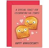 Old English Co. Cute 44th Wedding Anniversary Card for Him and...