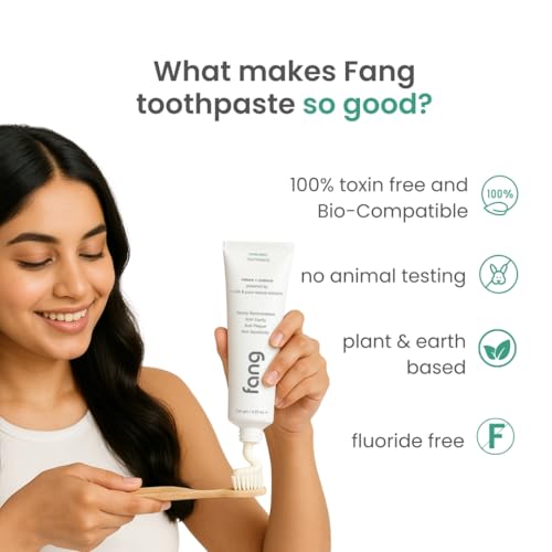 Image of Toothpaste Combo Pack |Fluoride Free Hydroxyapatite, Teeth Whitening, Heals Sensitive Teeth, Fights Cavities, Gum Diseases, Bad Breath, SLS & Chemical Free (Pack of 2, Farm Mint & Activated Charcoal Toothpaste)