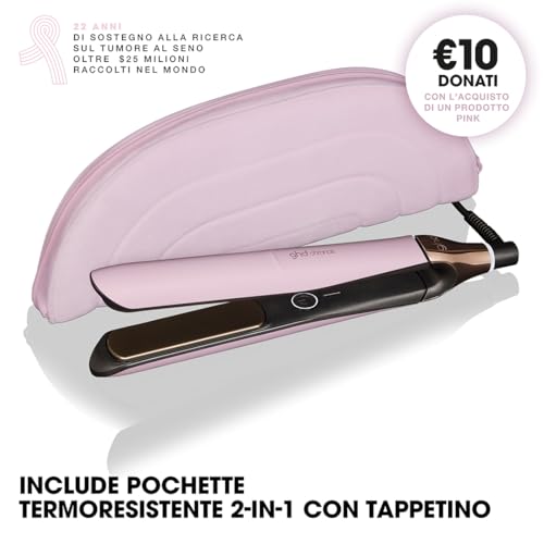Ghd Chronos Limited Edition - Piastra Lisciante In Sorbetto Rosa Con Custodia Di Protezione Dal Calore – Styler Intelligente Avanzato, 3 Stili Più Veloci, Più Lucentezza, Nessun Danno Estremo Dal - 2