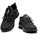 EGMPDA Boy Shoes Athletic Running Fashion Sneakers Walking Breathable Kids Girls Fitness Cross-Training Tennis Lightweight Shoes(Toddler/Little Kid/Big Kid) A Black