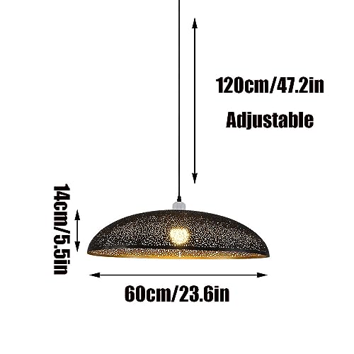 Lampe Suspendue E27 en Métal Gravé Haute Qualité Style Loft - 2