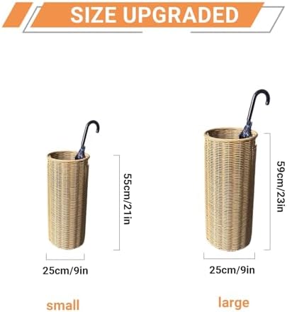 Large-Capacity Umbrella Stand for Hotel Lobby, Office & School - Holds 17-30 Umbrellas, Stylish Indoor Umbrella Bucket for Corridor Entrance (A, 25x25x55cm / 9x9x21in)