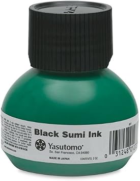 Yasutomo Liquid Sumi Ink, 2oz, Black (KF2)