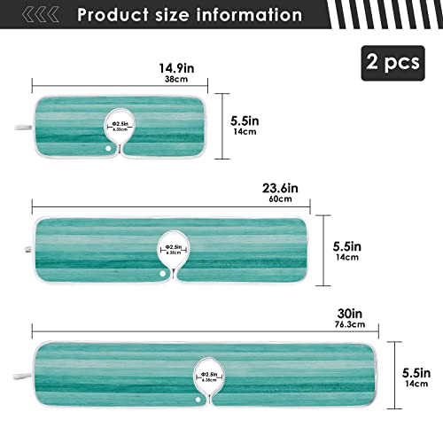 teal turquoise green wood texture faucet water catcher mat 2 pack green blue wooden printing drying mat absorbent bathroom faucet handle drip catcher tray bar rv kitchen sink splash guard 14x5 inches