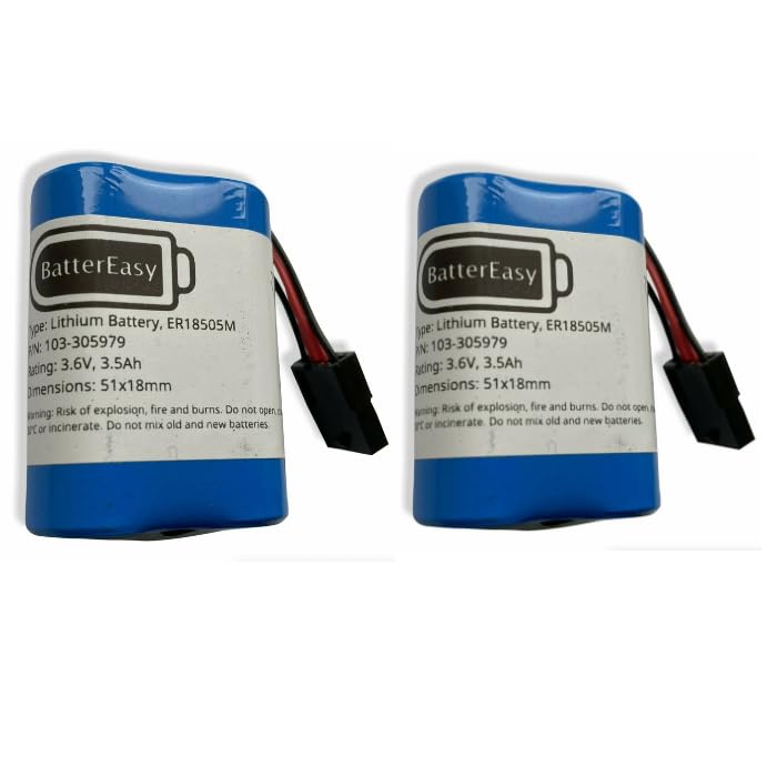 2 x Visonic Powermax Battery for MCS-740 Pack of 2 Siren Alarm SR-740 PG2 PowerMax Box 2XER18505M 103-304742 Pair