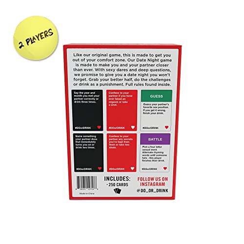 Do Or Drink Date Night - The Couples Game For Adults And Game Nights - Drinking Games For Adults With 250 Cards - Party Games For Adults And Great Ideas For Couples #TOP1