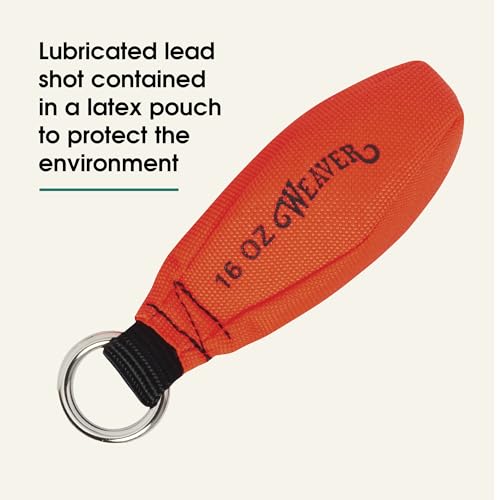 Image of Weaver Arborist Throw Weight for Tree Climbing and Rope Setup | Designed with a Latex Pouch, 7 /8 inch Nickel-Plated Ring, Supports Accurate Limb Placement and Line Attachment
