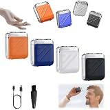 R-12 - Rasoio elettrico per bagagli, mini rasoio portatile e portatile, mini rasoio elettrico, rasoio elettrico portatile, ricaricabile tramite USB, a un pulsante, a lunga durata, per casa e viaggi (4
