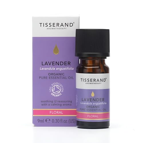 Tisserand Aromatherapy,Lavender - Organic Essential Oil,Massage Oil, Aromatherapy Oil, Skin Oil, Oil for Diffuser,100% Pure Essential Oil - 9ml