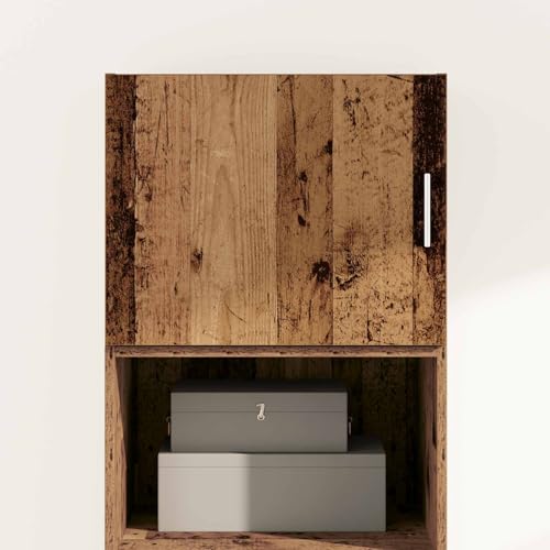 Armario de pared con aspecto de madera envejecida color marrón 5