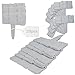 Produktbild EXLECO 20 Pcs Rasenkanten Grau 5 Meter Palisade Zaun Stone Effect Garten Rasenkante Pflanze Bordüre Rasenkantensteine Kunststoff für Rasen Blumenbeet
