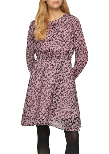 Robe en mousseline de soie imprimé intégral chic été rose tendre 41a2 36