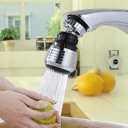 BHCSTORE Aérateur à 360 degrés Briseur d'eau Robinet à tête pivotante Aérateur de pulvérisation Robinet de cuisine Connecteur d'aérateur Distributeur de diffuseur Filtre Adaptateur à mailles Cover