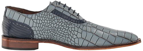Stacy Adams Men's Riccardi Lace Up Oxford, Light Blue Multi, 10 Wide #TOP5