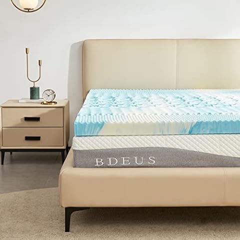 SINWEEK 3 Inch Mattress Topper 5-Zone Memory Foam Mattress Topper Pressure Relieve Soft Mattress Pad, CertiPUR-US Certified, Twin Size Cover
