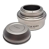 TITAN MANIA(チタンマニア) アルコールストーブ チタン 超軽量 頑丈 バーナー コンパクト ポータブル キャンプ アウトドア ソロキャンプ アウトドア用品 キャンプ用品 (アルコールストーブ+消火蓋セット)