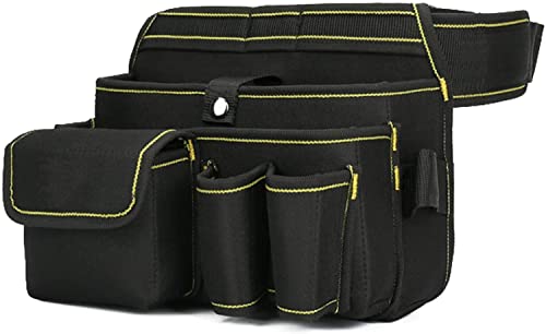 Tool Belt Bag,Garden Tool Pouch Heavy Duty Canvas Tool Waist Apron with Adjustable Belt Durable Gardening Tool Waist Bag Multifunctional Pou