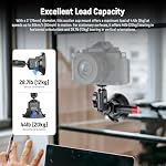 NEEWER 3" Suction Cup Support de caméra avec tête de balle bras magique, 1/4" ARRI Trous, Mont de voiture à libération rapide avec support téléphonique & Adaptateur Cam Action Compatible avec iPhone DJI Insta360, CA104