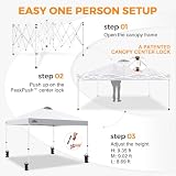 EAGLE PEAK Namiot-Retina Samorozwijany z Torbą Transportową na Kołach, 8 Špilkami, 4 Liniami Stabilizującymi, 4 Torbami do Napełnienia, Łatwy w Montażu, 3x3 m, Biały