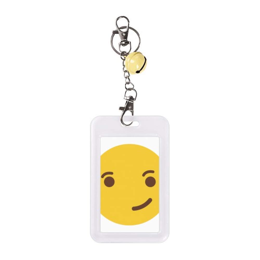 Cool Confident Cute Online Face Cartoon Badge Credit Card Protecter Sleeve Yellow Bell