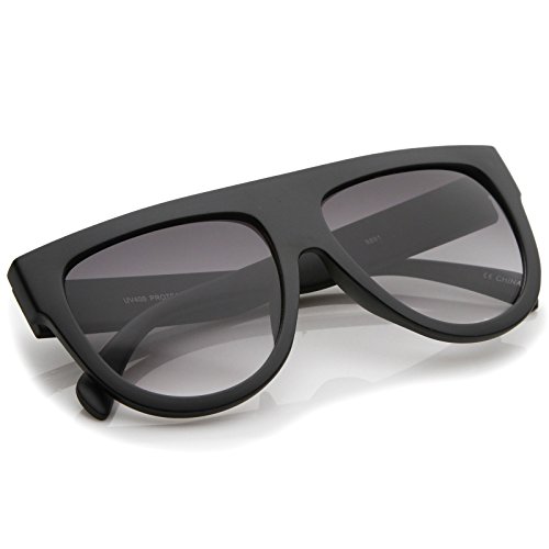 zeroUV Large Oversize Wide Temple Flat Top Aviator Sunglasses 57mm4