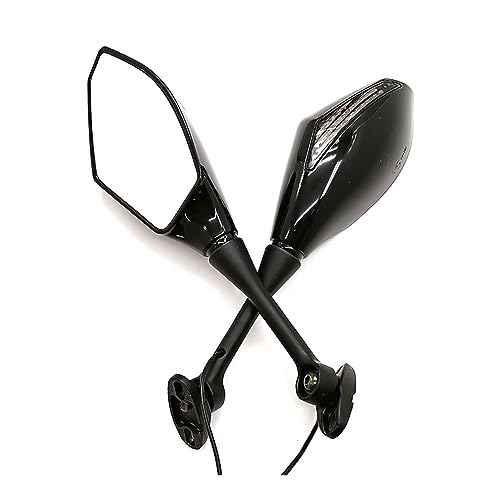Für Honda CB1100 CB190R CB300F CB500F CB600F CB1100R Universal Motorrad Blinker Licht Rückansicht Seiten Flügel Spiegel(Schwarz 1)
