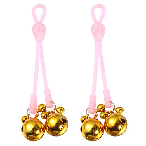 2 peças de grampos femininos para mamilo luminosos noturnos da Exceart Clipes de seio para mamilos s