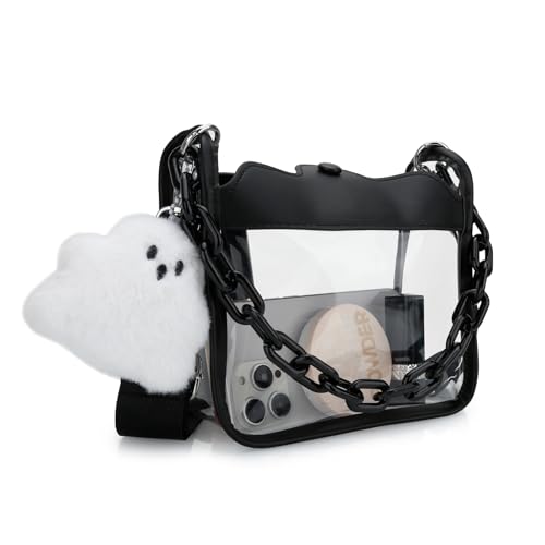 Clear Bag Stadium Approved, Small Crossbody Bag for Concerts Sports Events, Clear Clutch Purses for Women