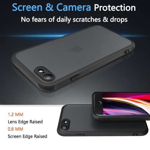 Image of iPhone se3 /se2 8 /7 Case,Translucent Matte(Black)