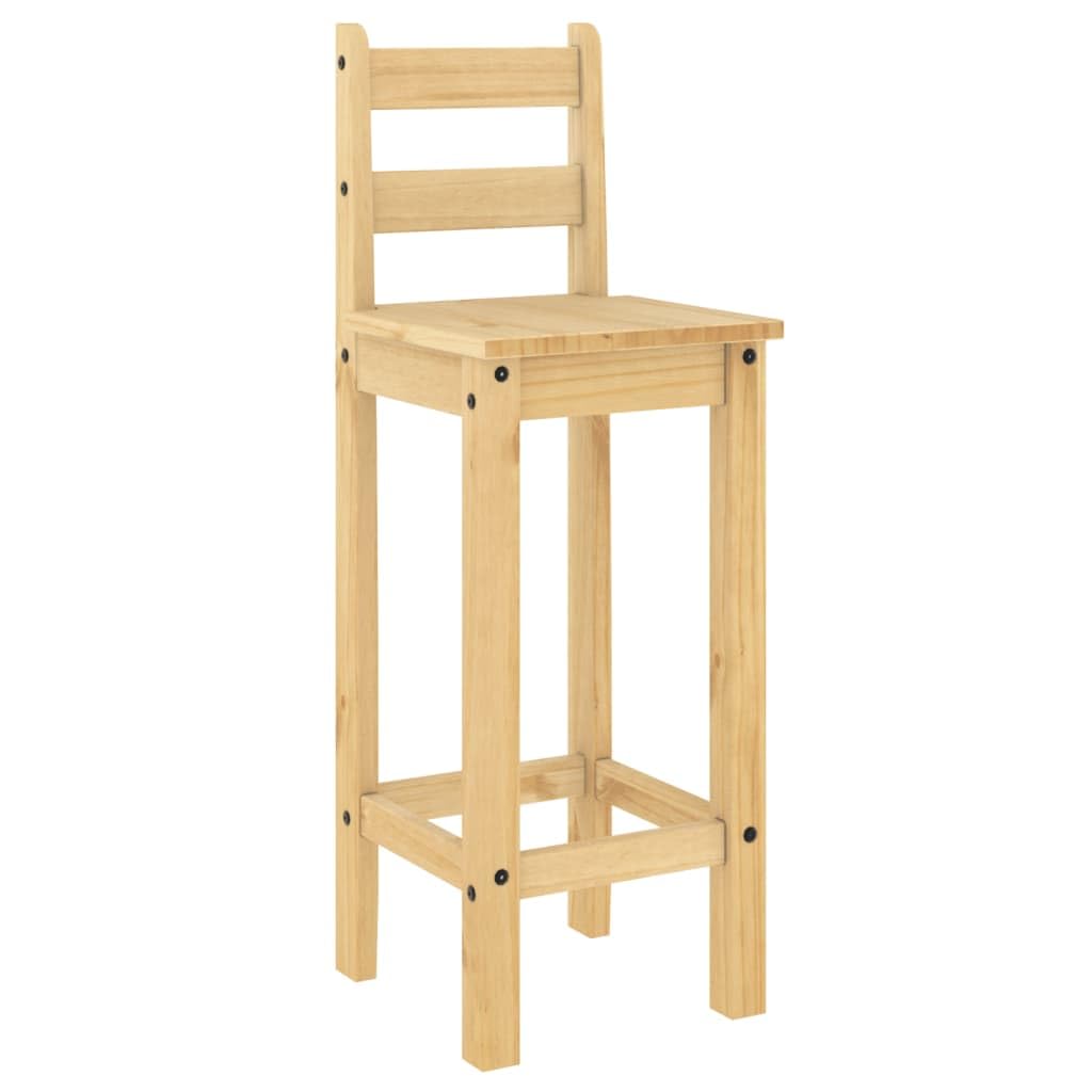 Set de bar 3 pièces en bois massif de pin, ensemble de table de bar, ensemble de chaises de salle à manger, chaises de cuisine, salle à manger, salon