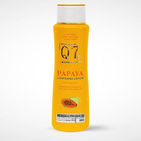 Q7 Papaya Skin Lightening Lotion Moisturiser for Even Skin Tone Cover