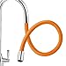 Extensión de Grifo Flexible 50 cm Naranja 1/2 Extensor Grifo Cocina - KINHARD Grifo Giratorio de 360° con Boquilla de Grifo de Silicona Suave y Gruesa para Fregaderos de Cocina