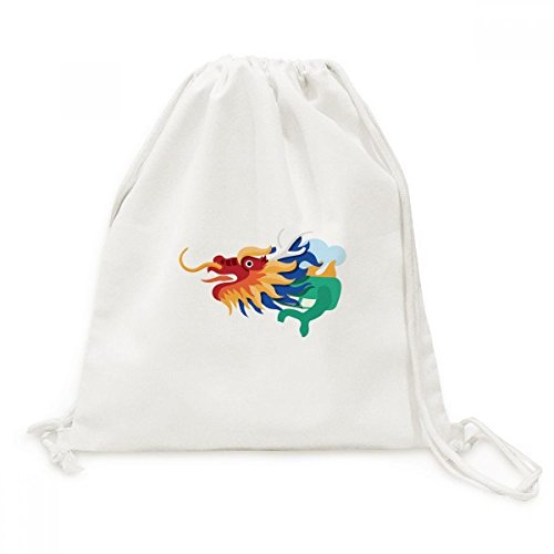 Toile Dragon de Chine sac de sport à cordon de qualité supérieure