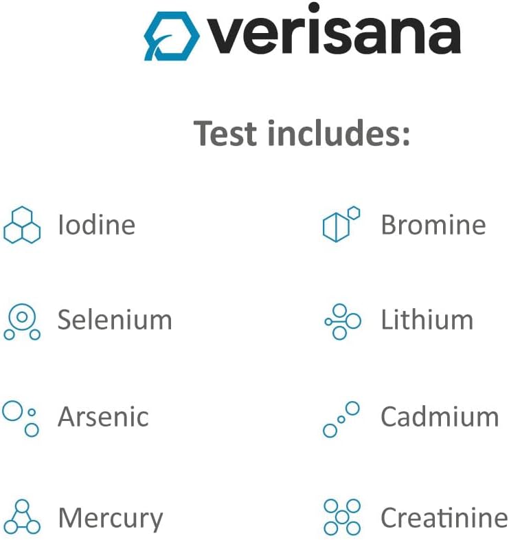 Toxic & Essential Elements Test – Urine Analysis for 8 Elements and Heavy Metals Including Mercury, Arsenic and Cadmium – Verisana