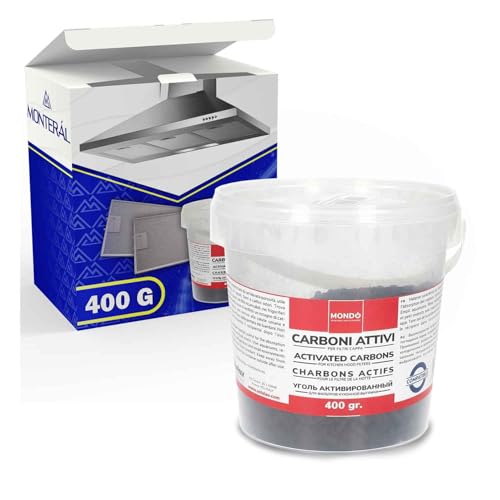 Granulado de Carbón Activado 400 g para Filtro Carbon Activo para Campana Extractora - MONTERAL