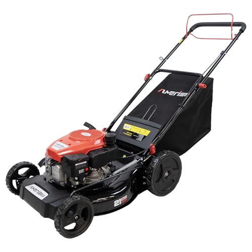 AMERISUN Self Propelled Gas Lawn Mower, 21' with 170cc 4-Cycle OHV Engine 3-in-1 RWD Self-Propelled...