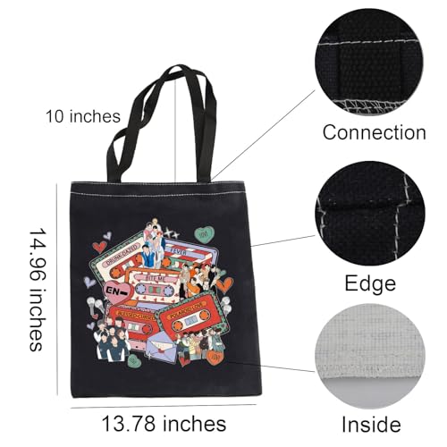 K-POP Music Travel Shopping Bag Kpop Album Lover Reuseble Bag South Korea Star Team Fans Gift (PO-LOVE-BK) - Image 2