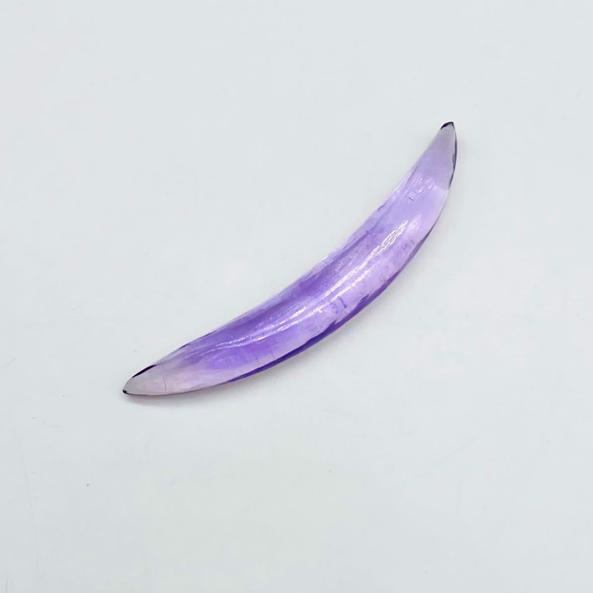 Natural Amethyst Gemstone Tribal Septum Curved Spike Tusk | Handmade Purple Crystal Septum Jewelry | Organic Stone Body Piercing for Nose & Septum