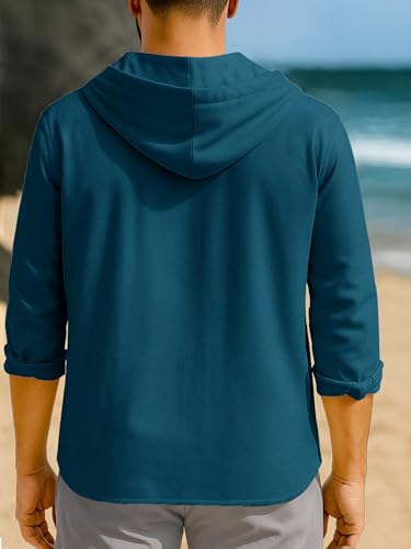 Image of Noble Monk Men's Relax Fit Hooded Shirt || Casual Wear for Men || Full Sleeve Shirts || Stylish Shirt for Men