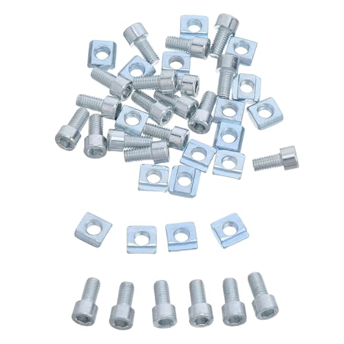 SHINEOFI 50pcs M5 T-Slot Sliding Nuts Metric Machine Tool Flat Slide Nut for Bike Axle T Track Accessories Industrial Fastener Kit for Workshop